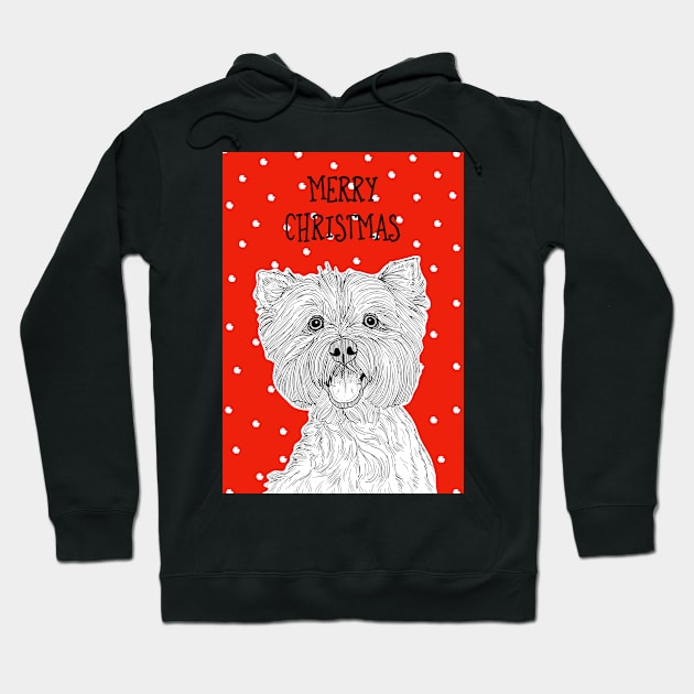 West Highland Terrier Christmas Greeting Hoodie by AdamRegester